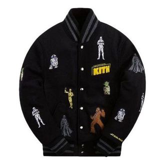 Kith x STAR WARS For Golden Bear Varsity Jacket Black KHM010060-001