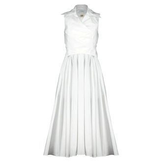 Patou Midi Dresses, female, White, Size: S Draped Midi Dress