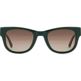 Fossil 50mm Gradient Square Sunglasses in Green/Brown Sf at Nordstrom