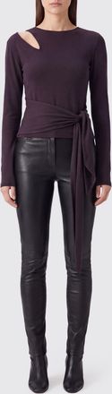 Federica Tosi Maglia slim fit in viscosa a maniche lunghe con dettagli cut-out