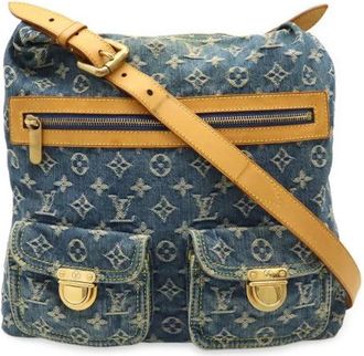 Louis Vuitton Pre-owned Denim louis-vuitton-bags - Dames - Vintage Schoudertas - Blauw - ONE Size - Denim - Vintage