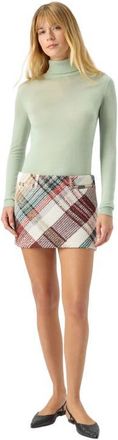 Missoni Mini Skirt With Check Pattern in White & Burgundy at Nordstrom, Size 40 It