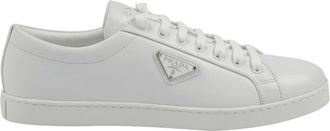 Prada Sneakers, male, White, Size: 10 1/2 US Leather and Re-Nylon Sneakers