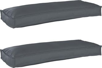 vidaXL Pallet Cushion Set 2 pcs Anthracite 100 x 40 x 8 cm Vidaxl