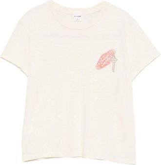 Re/Done 1950s Boxy Tee - Dames - T-shirts - Beige - S - Katoen - Tops