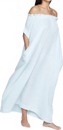 Mikoh Swimwear Mirakami Off The Shoulder Maxi Dress In Moonstone
