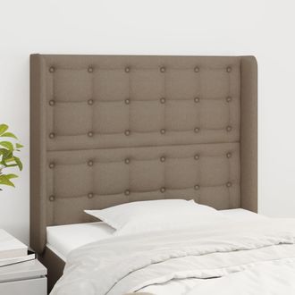 vidaXL Cabecero Con Orejas De Tela Gris Taupe 103x16x118/128 Cm Vidaxl
