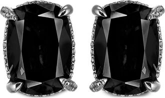 Anabela Chan 18kt white gold Wing diamond earrings - women - Lab-Grown Simulated Black Diamond/18K White Gold & Black Rhodium Vermeil - One Size