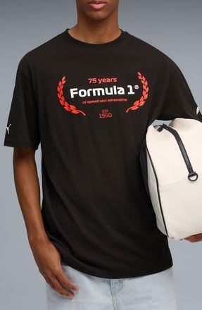 Puma F1 Essentials Cotton Graphic T-Shirt in Puma Black at Nordstrom, Size Xx-Large