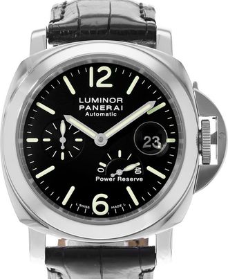 Officine Panerai Pre-owned Panerai Luminor Power Reserve Black Dial Mens Watch PAM 00090