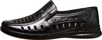 Generic Mens Slip On Penny Loafers Lightweight Breathable Leather Walking Shoes Durable Anti-Slip Moccasin Shoes for Daily Walking Driving Office Work Wedding