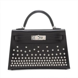 Herm&egrave;s Kelly Handbag 20 Black Cloute Box Sellier PHW B