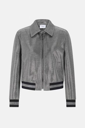 Akris Bomberjacke aus Jersey Metallic Birdseye