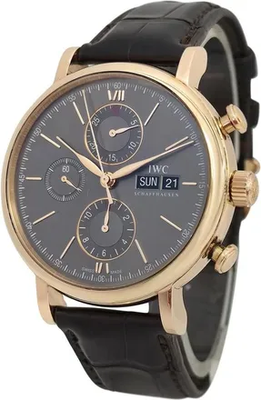 IWC Pre-owned IWC Portofino Chronograph Ardoise Dial Mens Watch IW391021