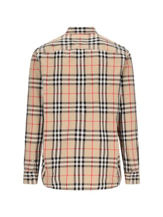 Burberry Mens Shirts Beige Cotton