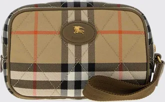 Burberry Mini borsa in nylon trapuntato con motivo Vintage Check e logo EKD