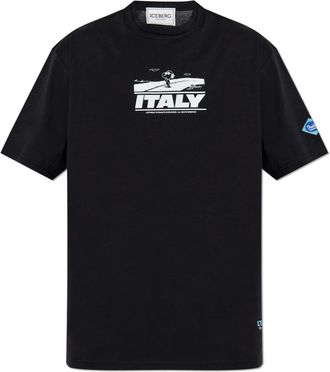 Iceberg Hombre, Camisetas, Negro, Talla: S