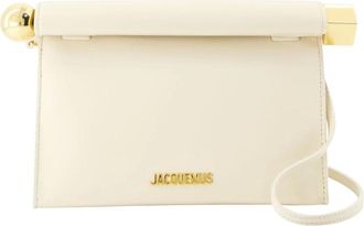 Jacquemus Le Sac Rond Carr&eacute; - female - Jacquemus - Clutches - Beige - ONE SIZE - Bags