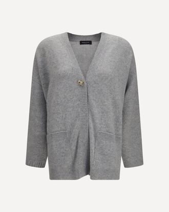 Fabiana Filippi Cashmere Cardigan with V-neck and knot button Female 42