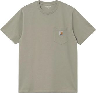 Carhartt Work in Progress S/S Pocket T-Shirt - Heren - T-shirts - Groen - L - Katoen - Tops