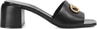 Sergio Rossi Sandali con placca logo 55mm - Nero