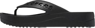 Crocs (WMNS) Crocs Baya Platform Cut Out Detail Flip Flops Black 208395-001