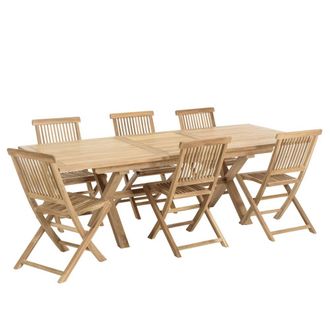 Macabane Muebles de jard&iacute;n de teca para 8/10 personas