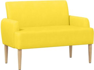 vidaXL Sof&aacute; Amoroso Con Botones Acolchados Amarillo Claro Tela De Pana Vidaxl