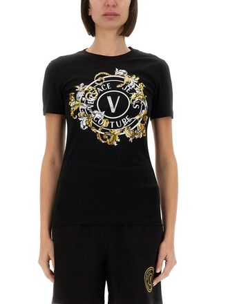 Versace Jeans Couture Outline barokke T -shirt