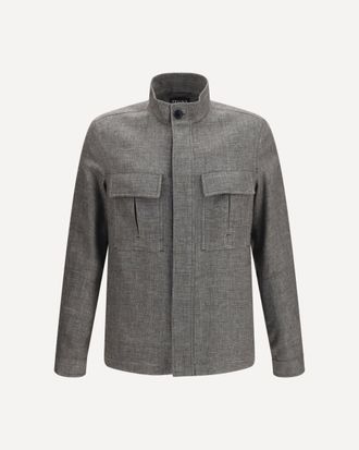 Ermenegildo Zegna High-collar Shirt Jacket Male 54