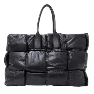 Bottega Veneta Vintage, unisex, Zwart, ONE Size, Leer, Pre-owned Vintage Tote Bag