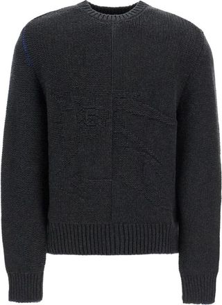 Burberry Crew Neck Cashmere Sweater - Heren - Cashmere truien - Zwart - L - Kasjmier - Truien & Vesten