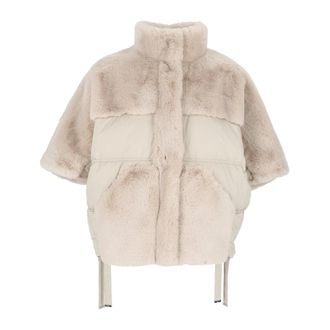 DIEGO M Cappa Antigoccia in Micropiuma Trapuntata - - Jackets - Donna - Beige - XS