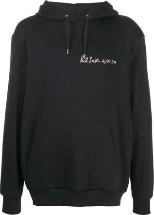 Paul Smith Felpacon Cappuccio e Logo - Heren - Hoodies - Zwart - XS - Hoodies & sweatvesten