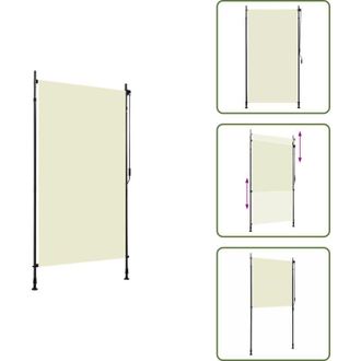 vidaXL The Living Store Tenda a Rullo per Esterni 120x270 cm Crema - Tenda a manovella