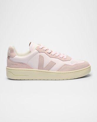 Veja V-90 Bicolor Low-Top Sneakers