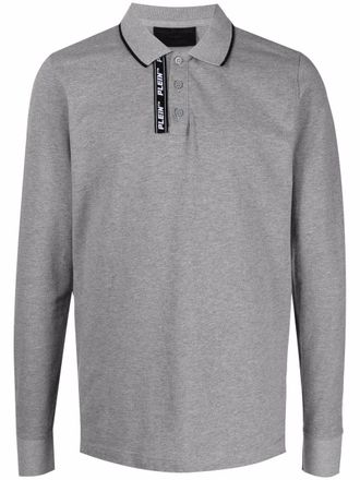 Philipp Plein Polo con applicazione - Grigio
