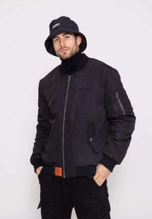 Lee Bomberjacke LEE Bombers Original Bomberjacken Original M Bomberjacke, Herren, Gr. S, schwarz, Obermaterial: 100% Polyester PES., Shirts Bomberjacke