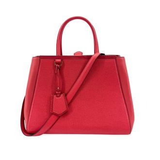 Fendi 2Jours Leather Red Leather Handbag (Pre-Owned)