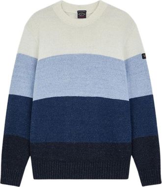 Paul & Shark Rondgebreide trui - Heren - Ronde hals truien - Blauw - M - Truien & Vesten