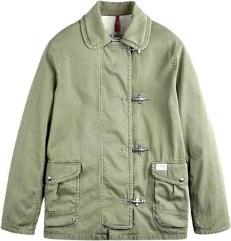Fay 4 Ganci Jacket - Heren - Zomerjassen - Groen - L - Katoen - Jassen