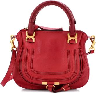 Chlo&eacute; Marcie Satchel Leather Baby crossbody bag - Rood