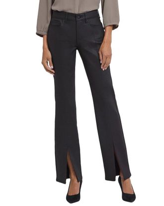 NYDJ Nydj Marilyn Black Coated Straight Leg Jean
