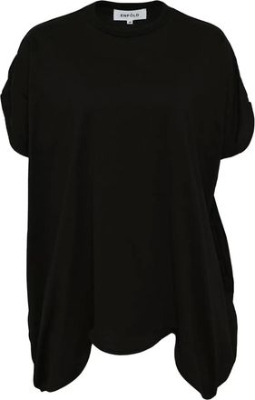 Enfold T-shirt asimmetrica drappeggiata - Nero