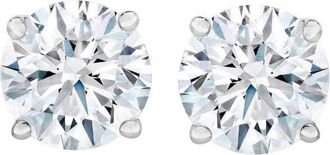 Pompeii3 4.23 cttw Round Diamond Studs 14k White Gold