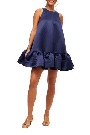 Trina Turk Satin A line Winner Dress in Ink at Nordstrom, Size 6