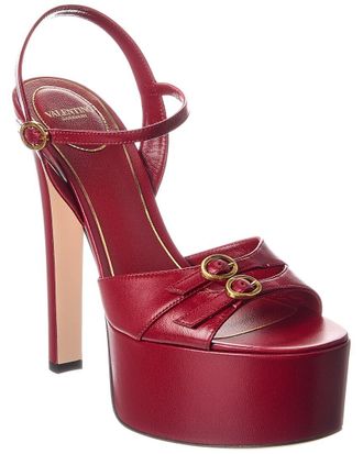 Valentino Vlogo 145 Leather Platform Sandal