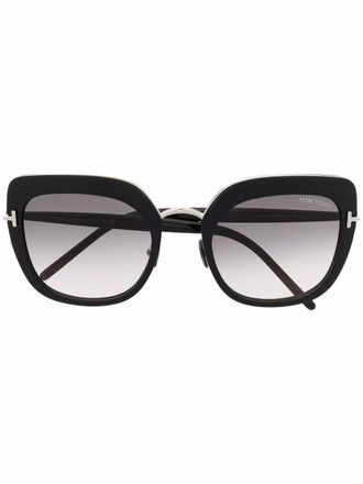 Tom Ford Eyewear oversized cat-eye frame sunglasses - women - Acetate - 55 - Black