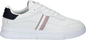 Tommy Hilfiger SUPERCUP STRIPES TUM Mens Trainers, White, 9 UK