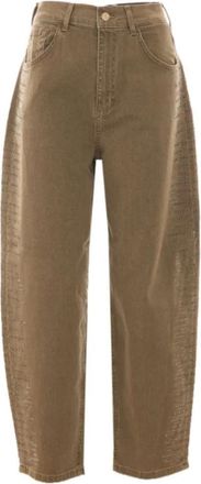 Liu Jo Denim Trousers - female - Liu Jo - Loose Fit Jeans - Brown - W27 - Jeans